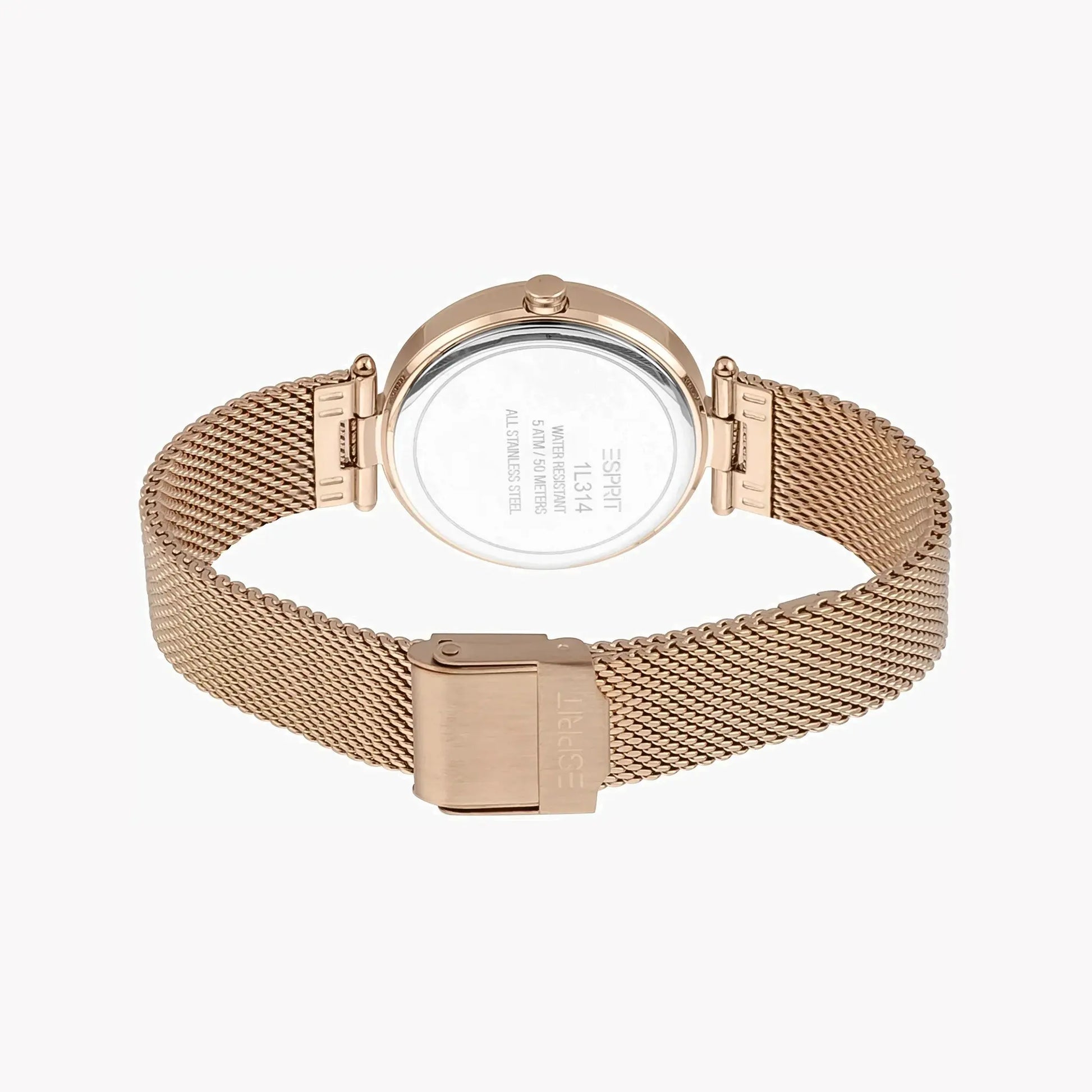 Esprit Women's Rose Gold Stainless Steel Watch, Silver Dial | Es1l155m0035 by ESPRIT