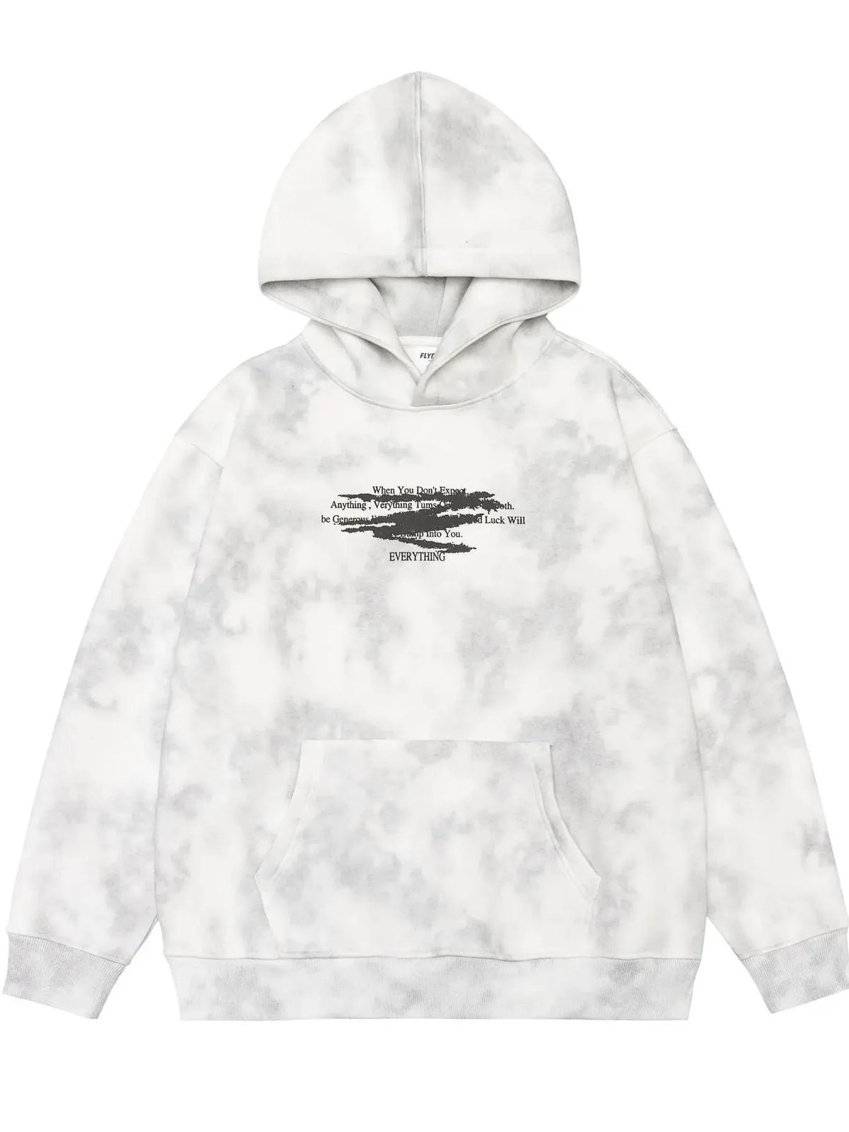 Men's Plus Size Tie-Dye Long Sleeve Hoodie by Trendsi