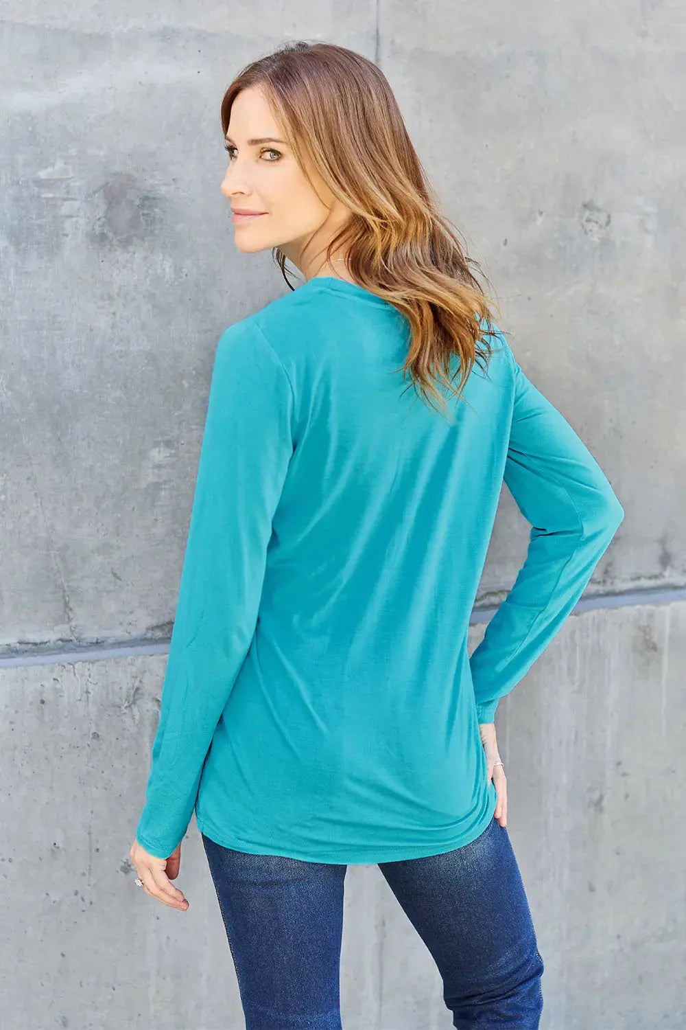 Basic Bae Full Size Round Neck Long Sleeve Top | Partner Labels Selection by Partner Label