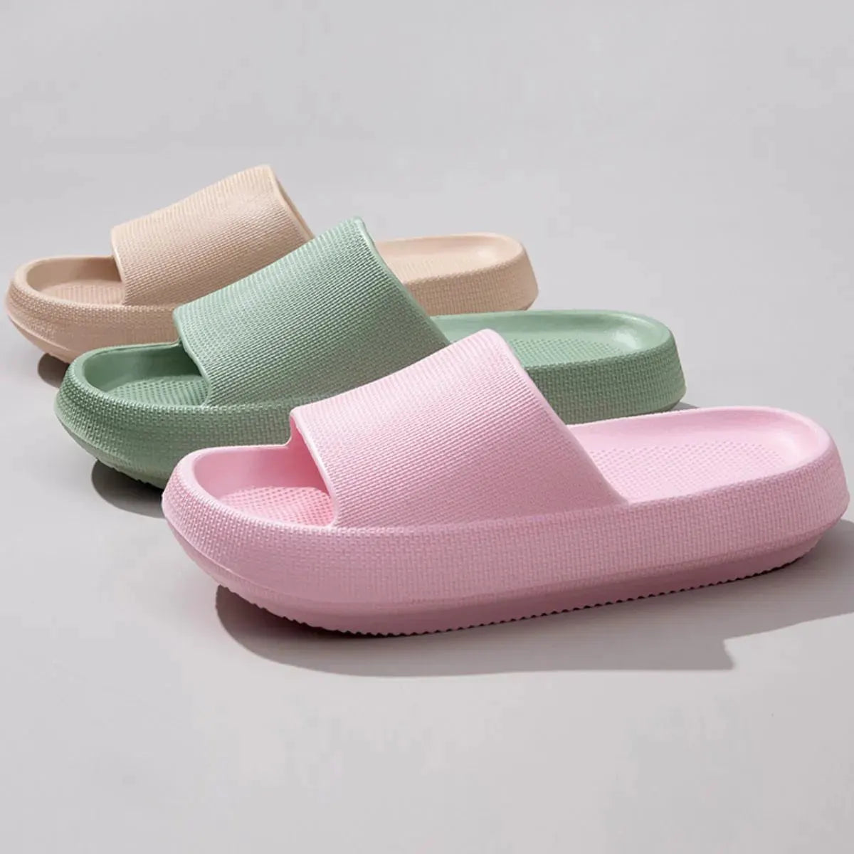 Open Toe Platform Slippers by Partner Label