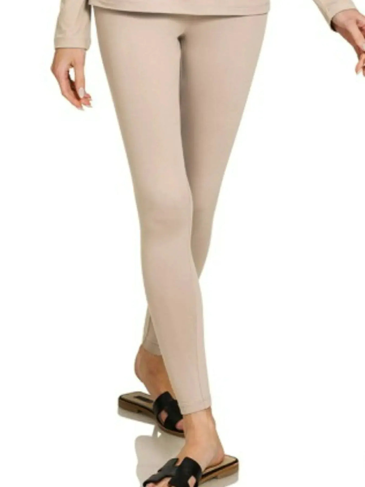 Zenana Microfiber Round Neck Top and Leggings Set by Zenana