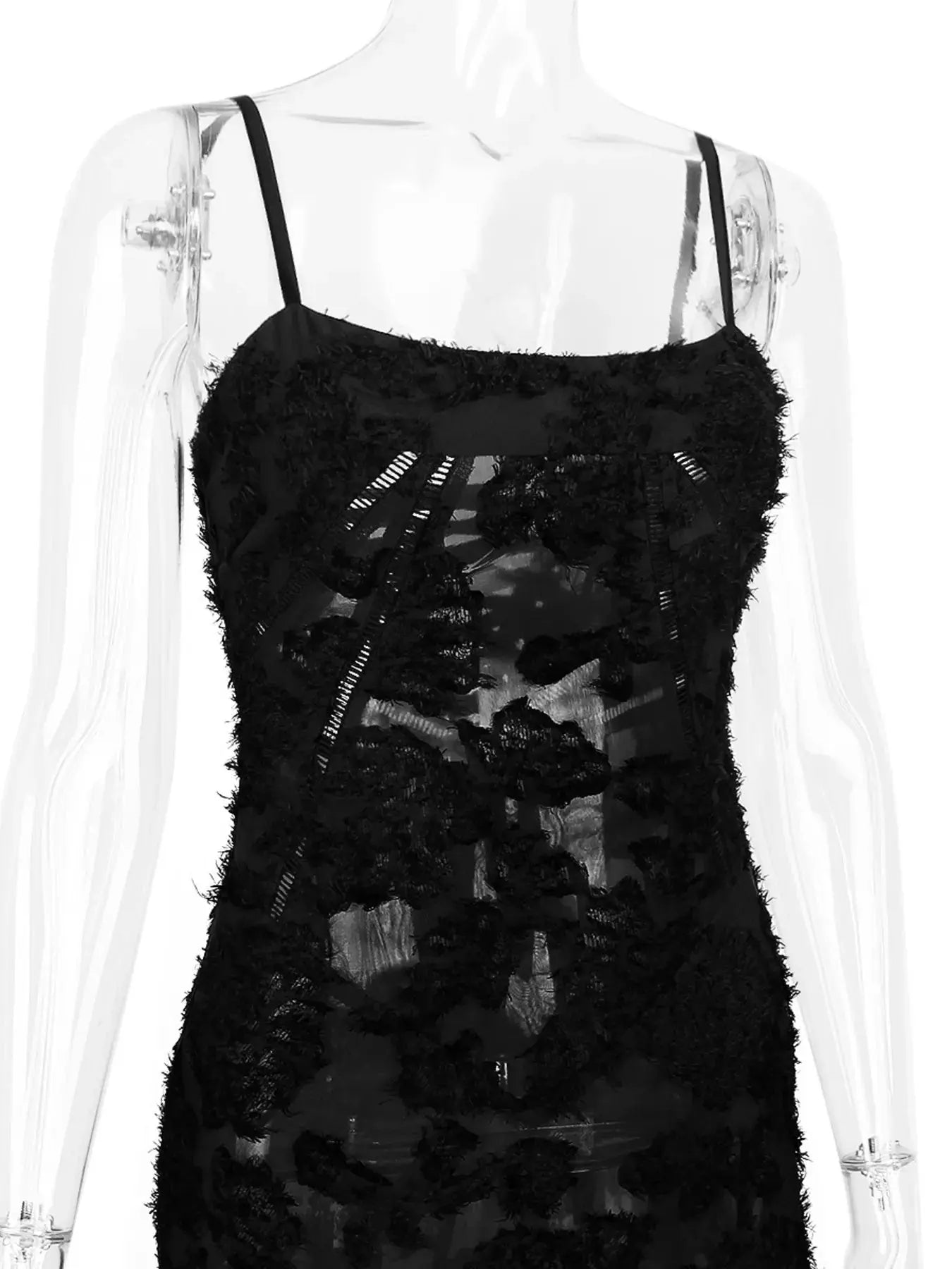 Lace Spaghetti Strap Maxi Dress by Partner Label