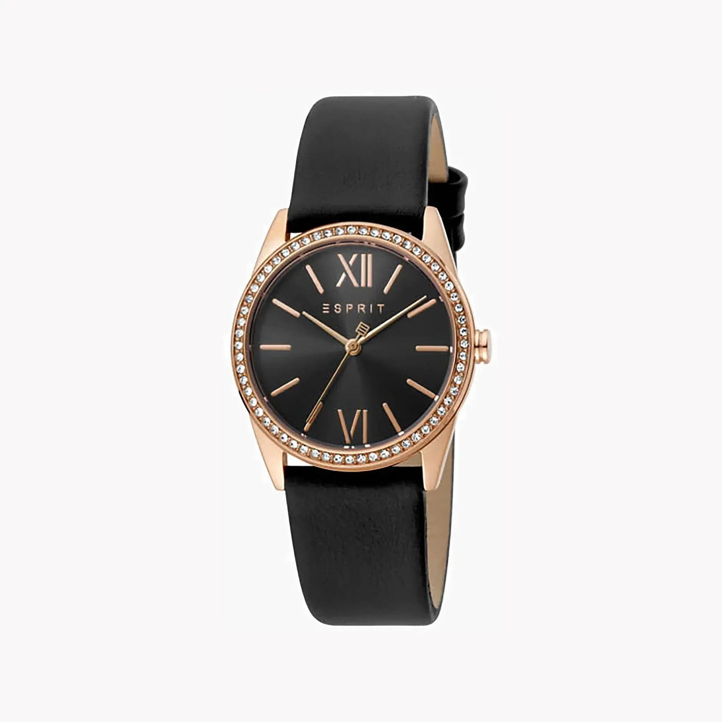 Esprit Women's Black Leather Watch, Black Dial | Es1l175m0015 by ESPRIT
