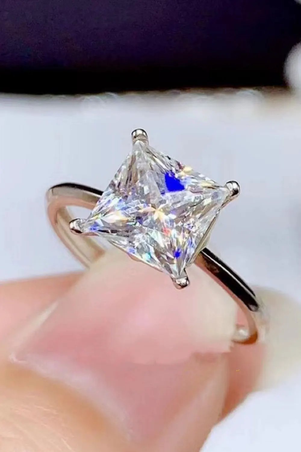 5 Carat Moissanite Solitaire Ring by Partner Label