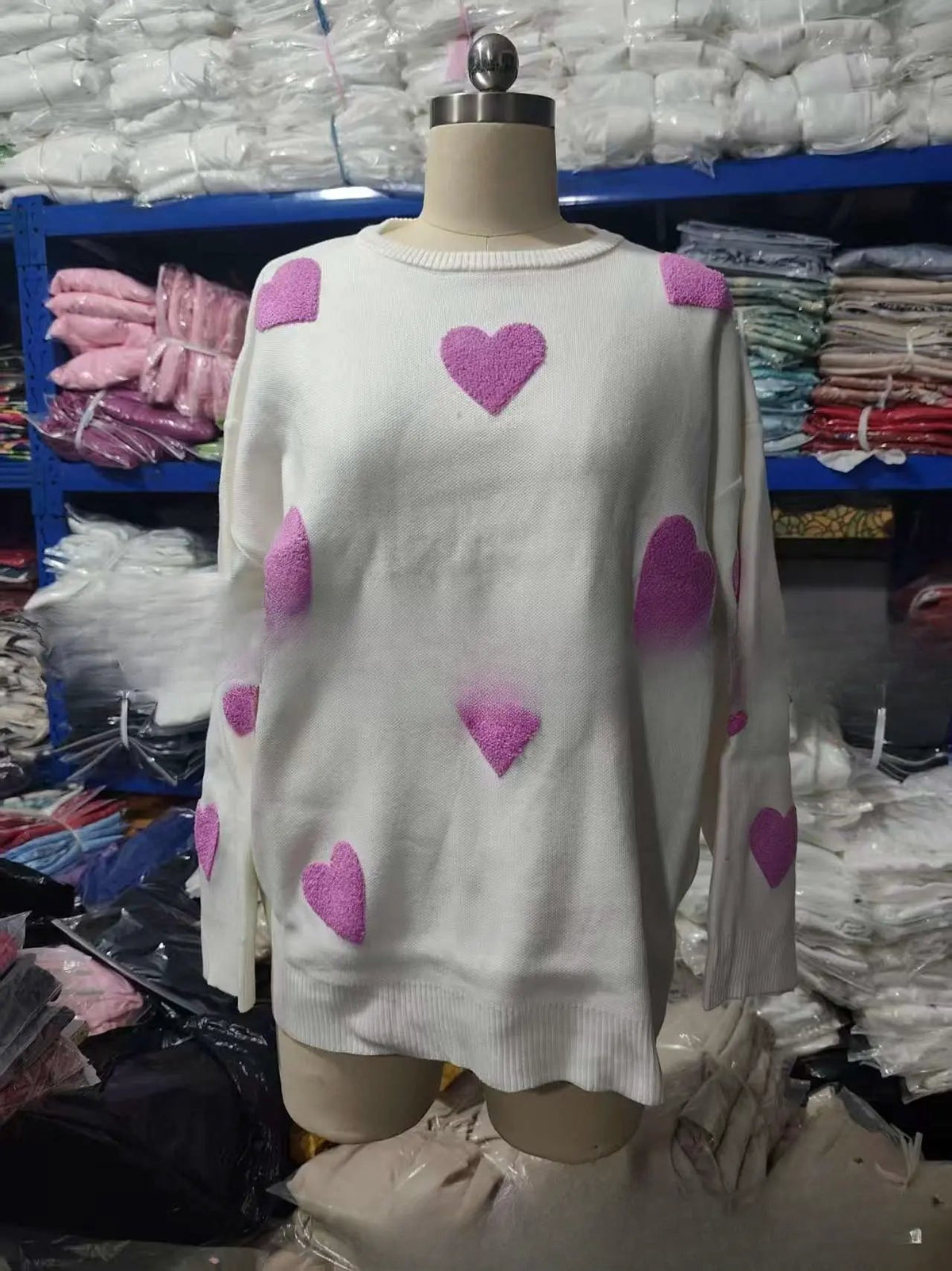 Fashion Women's Wear Love Long Sleeve Knitted Sweater by Maiden-Art
