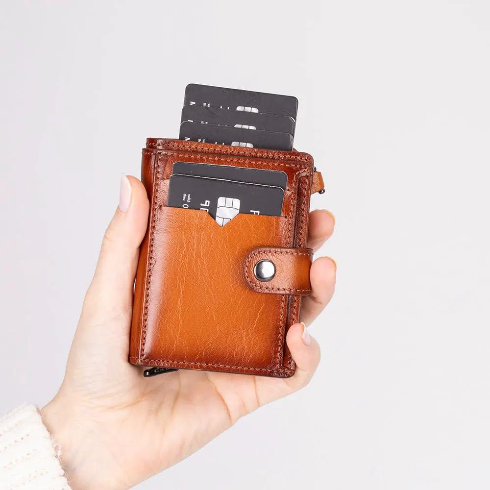 Andalusia Genuine Leather Pop-Up Cardholder with RFID Protection by TORONATA