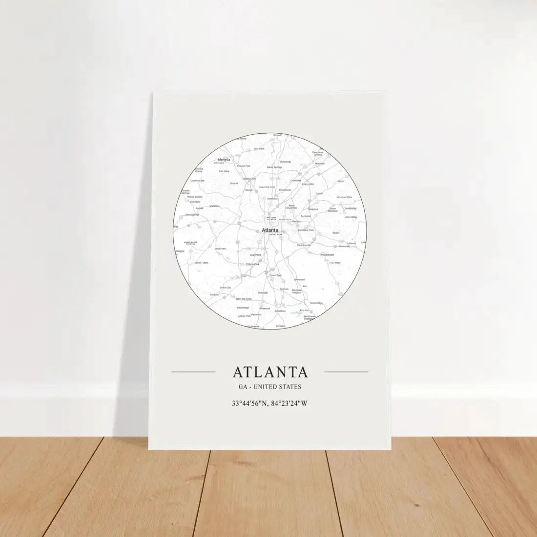 Atlanta, Georgia minimalist map poster by Art-O-Rama Shop