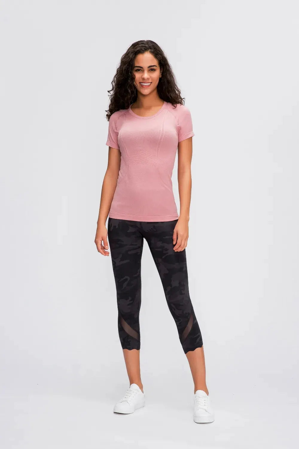Millennia Round Neck Short Sleeve Active T-Shirt by Millennia