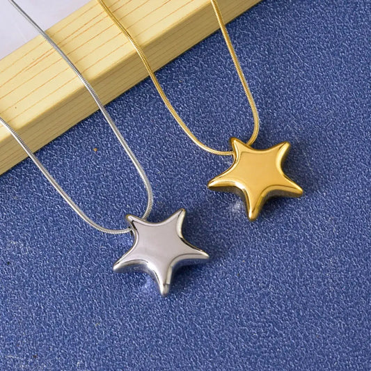 Titanium Steel Star Pendant Necklace by Partner Label