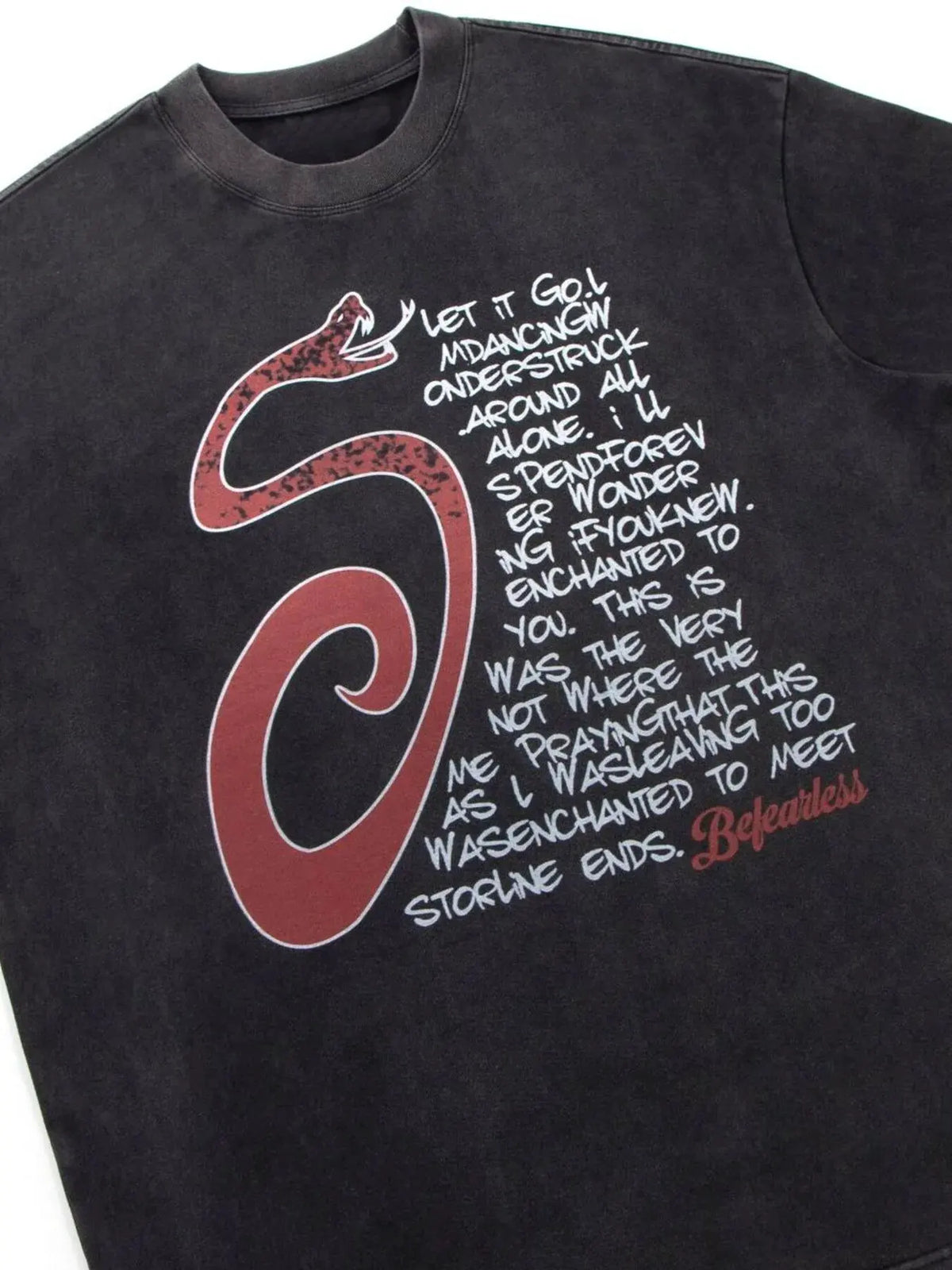 Men’s Letter Round Neck Short Sleeve T‑Shirt | Partner Labels Selection by Partner Label