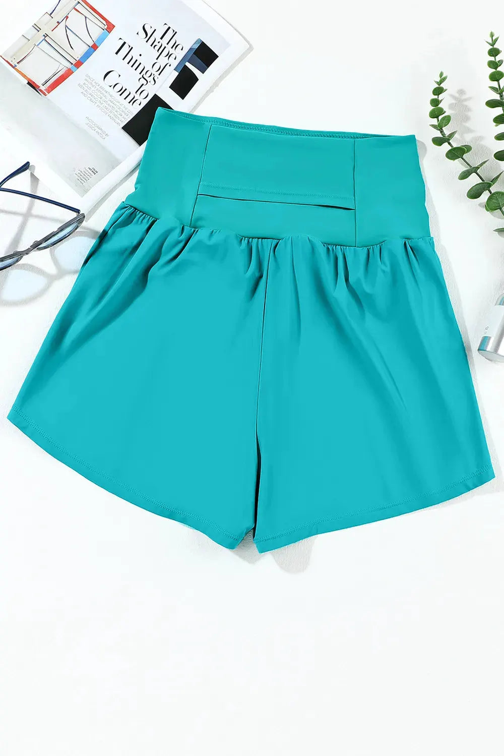 Pocketed High Waist Swim Shorts by Partner Label