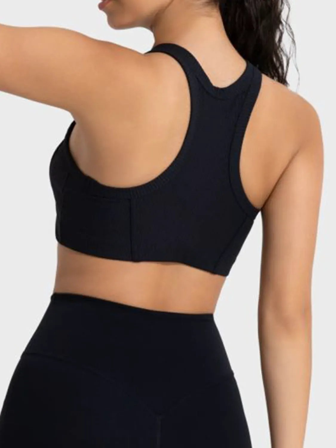 Millennia Wide Strap Cropped Sport Tank by Millennia