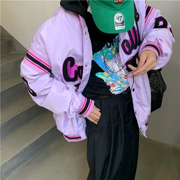 Vintage Harajuku Jacket Hip Hop Loose Jacket Women by Maiden-Art