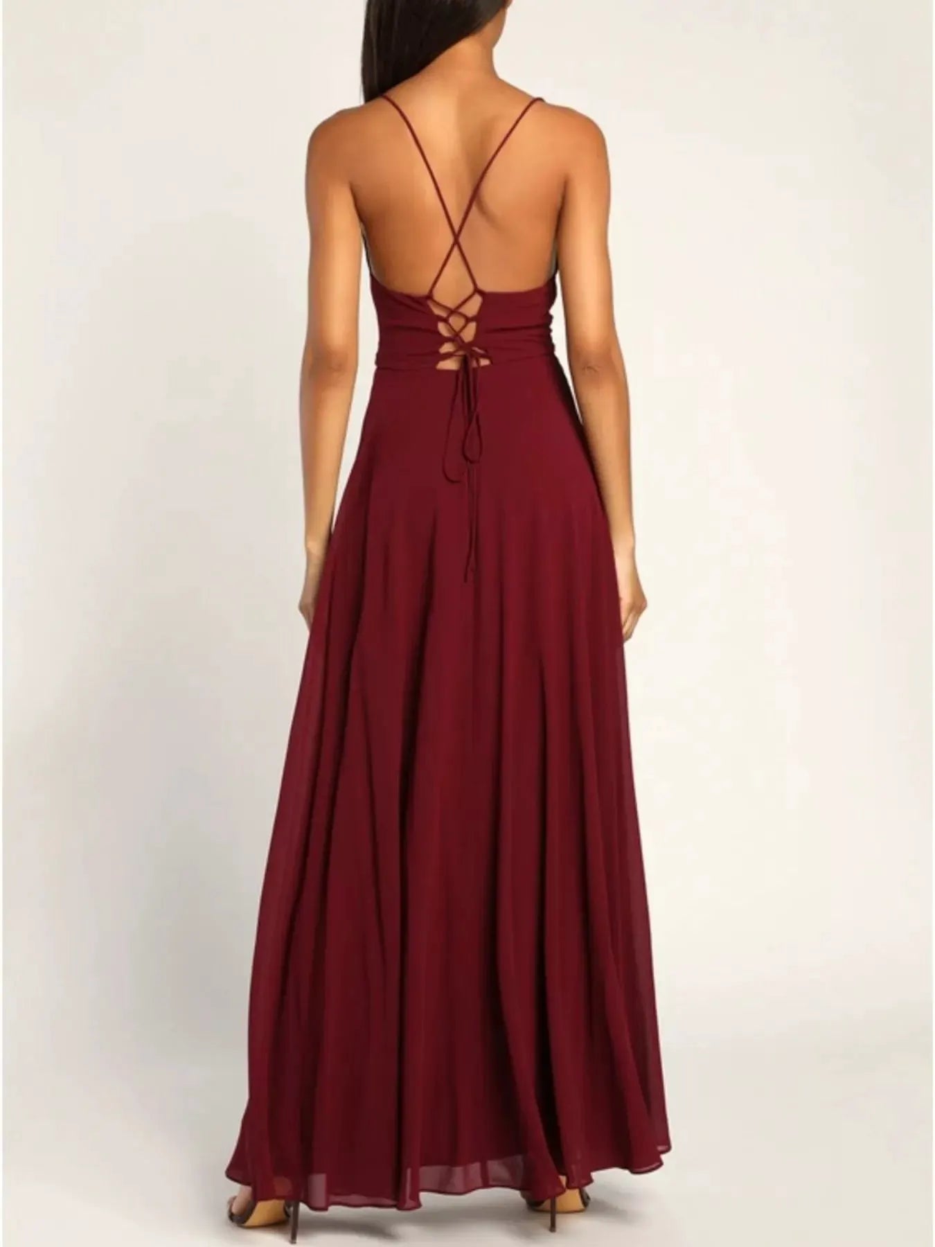 Slit Cowl Neck Maxi Dress by Partner Label