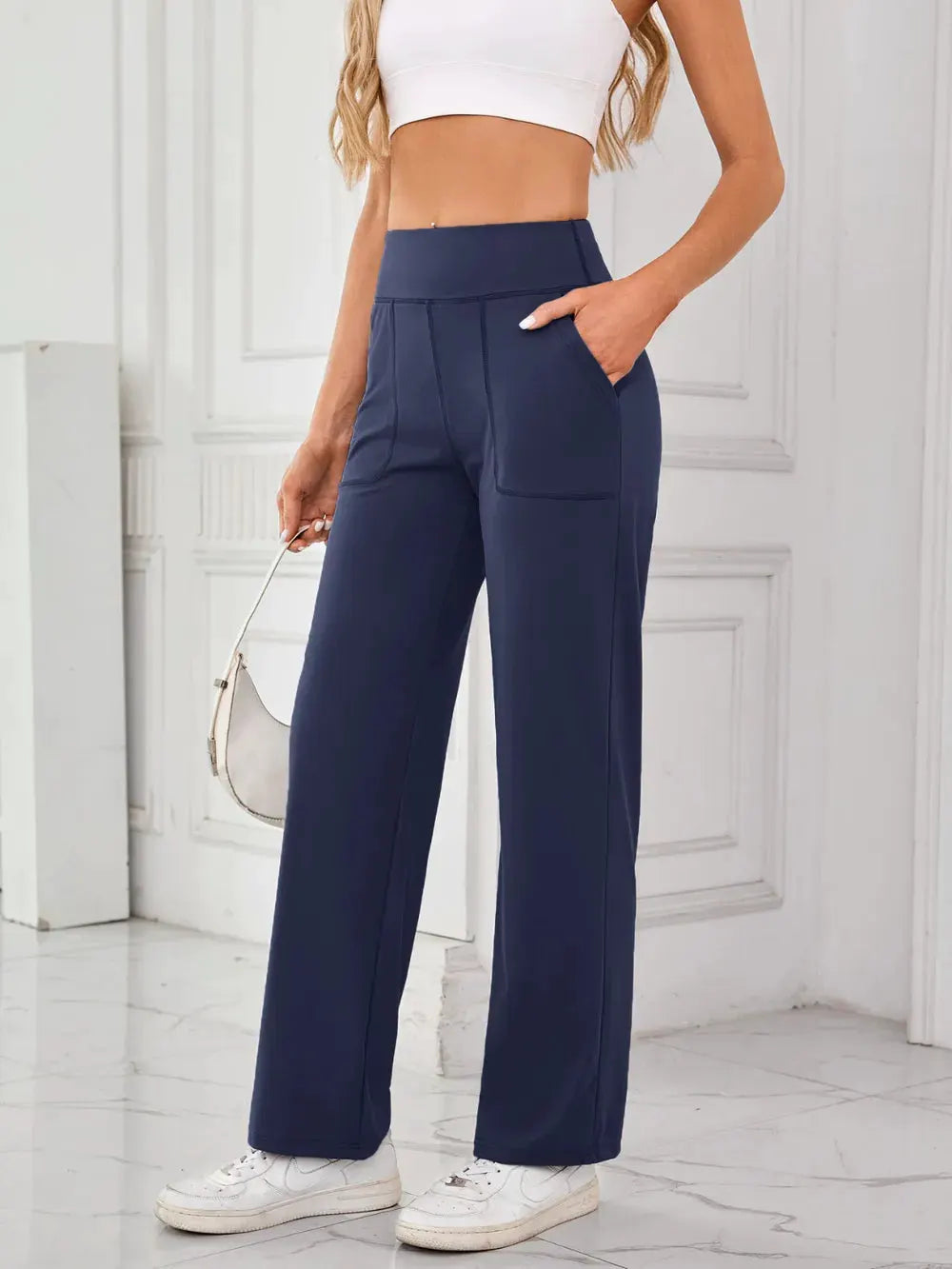 Lovelet High Waist Active Pants with Pockets by Lovelet