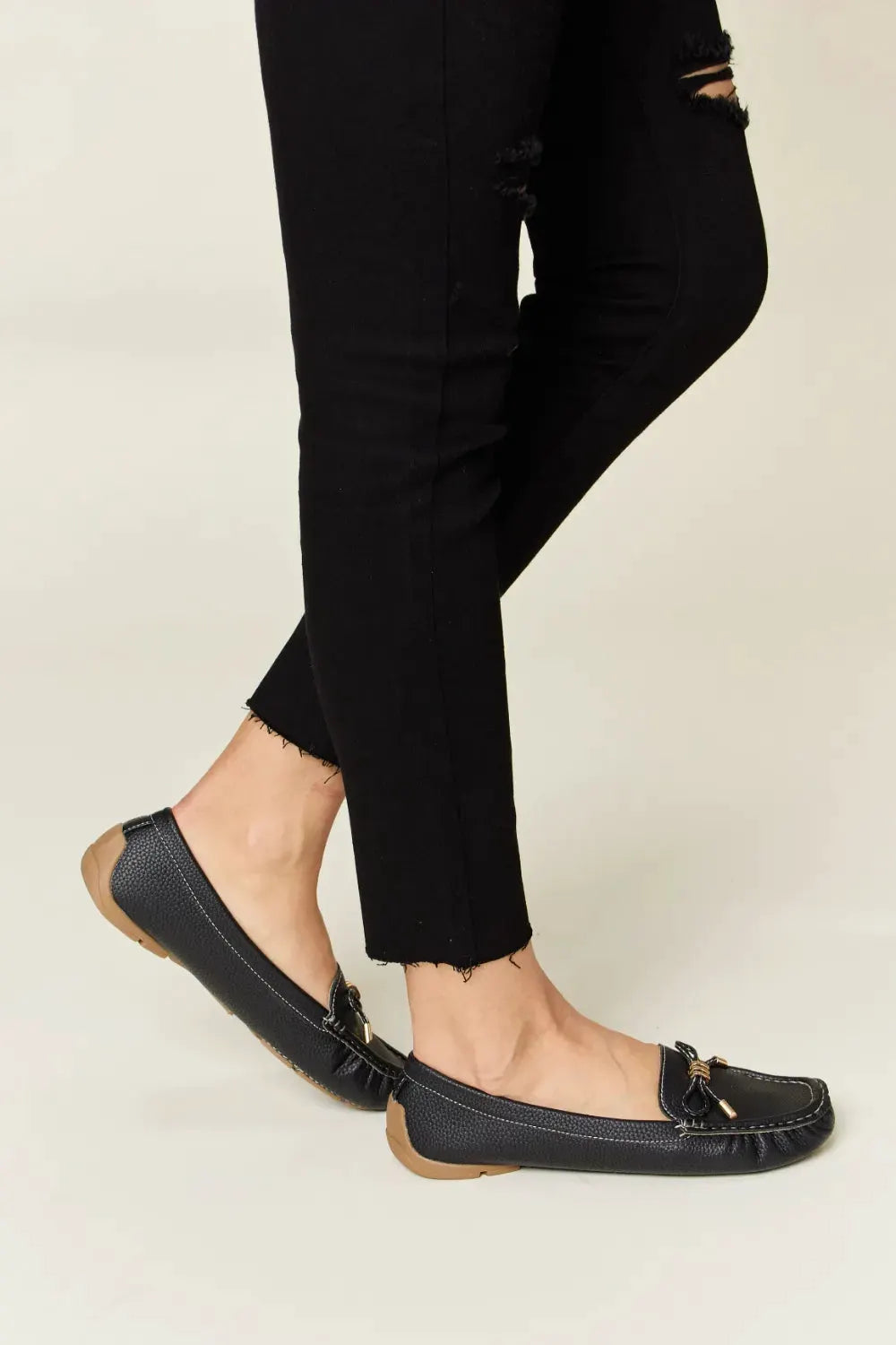 Forever Link Slip On Bow Flats Loafers by Forever Link