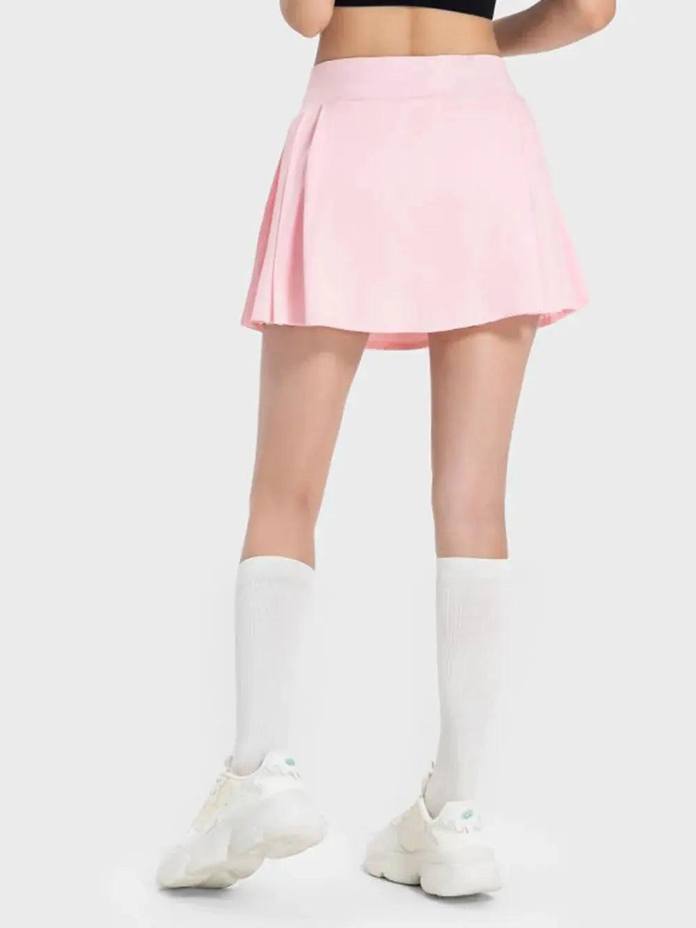 Millennia Pleated Detail Mid-Rise Waist Active Skirt by Millennia