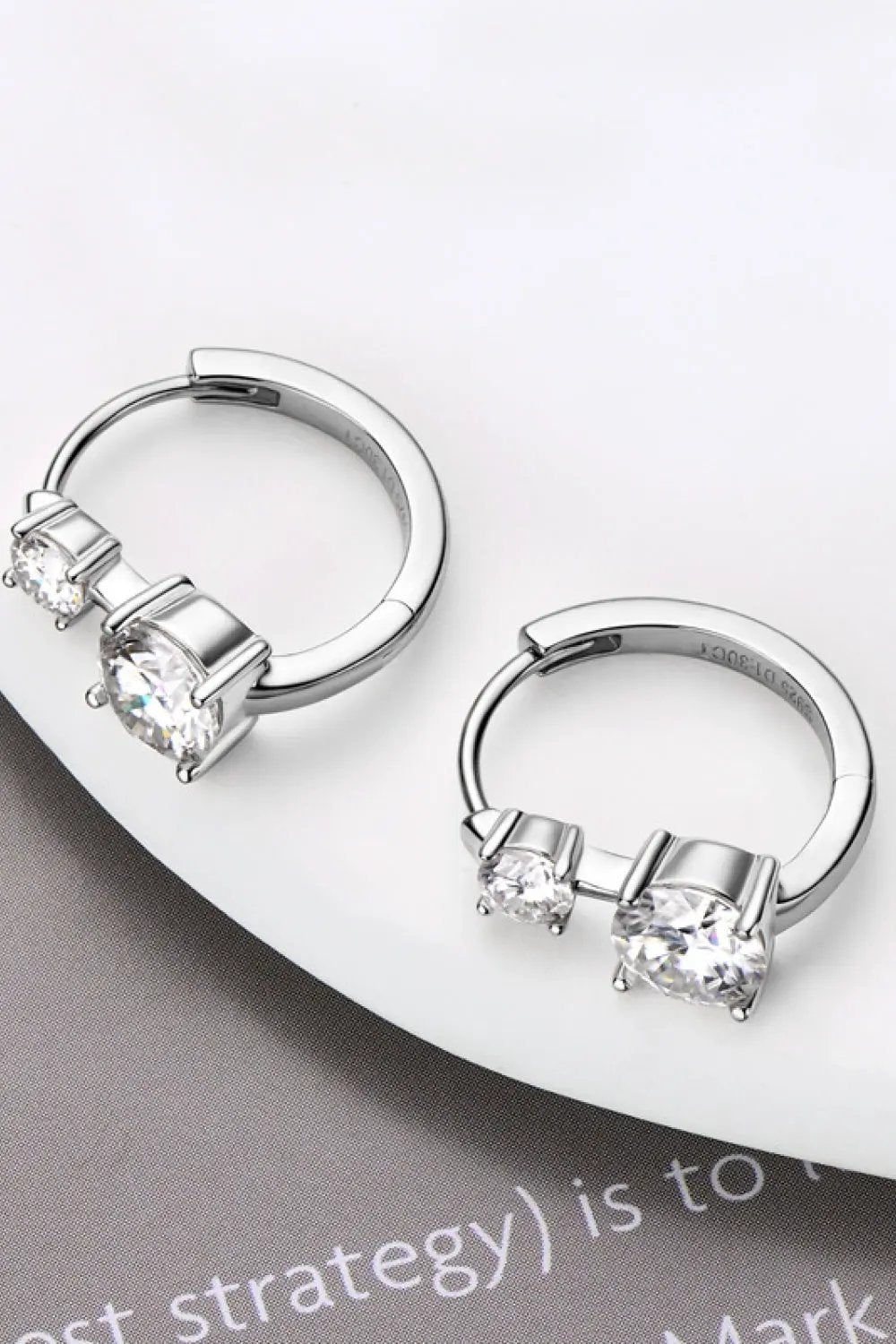1.3 Carat Moissanite 925 Sterling Silver Earrings by Partner Label
