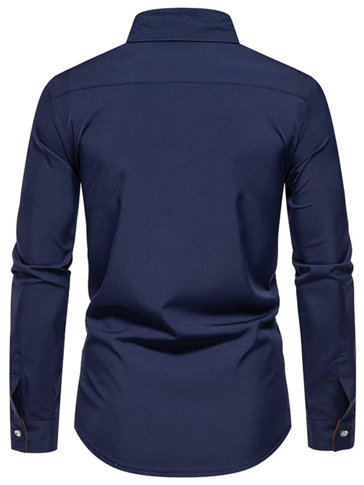 Men's Contrast Trim Button-Down Shirt by Trendsi