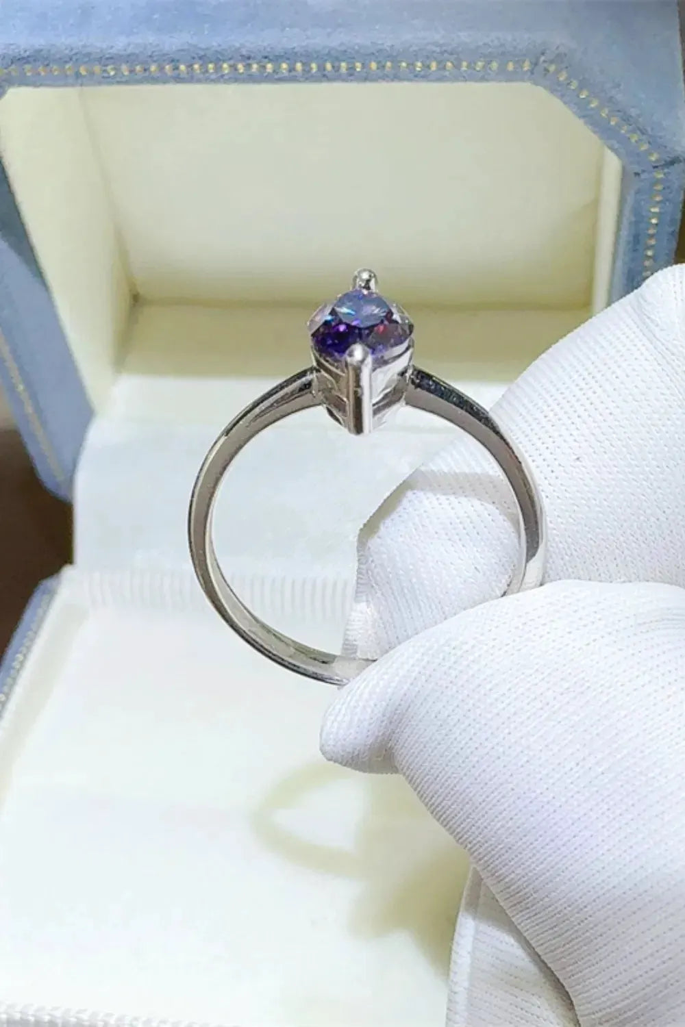 2 Carat Moissanite 925 Sterling Silver Ring by Partner Label