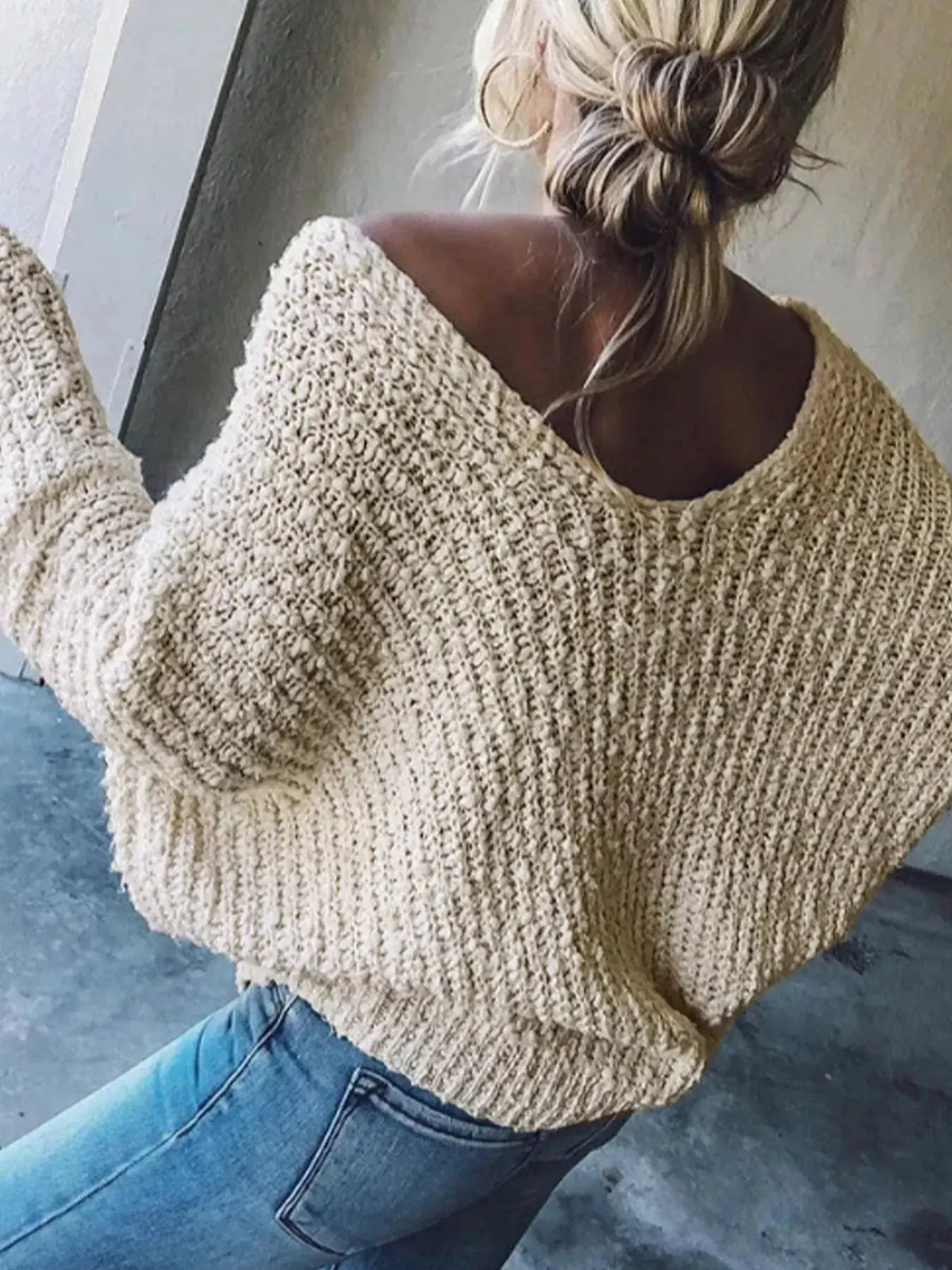 Loose Fit Long Sleeve Sweater by Partner Label