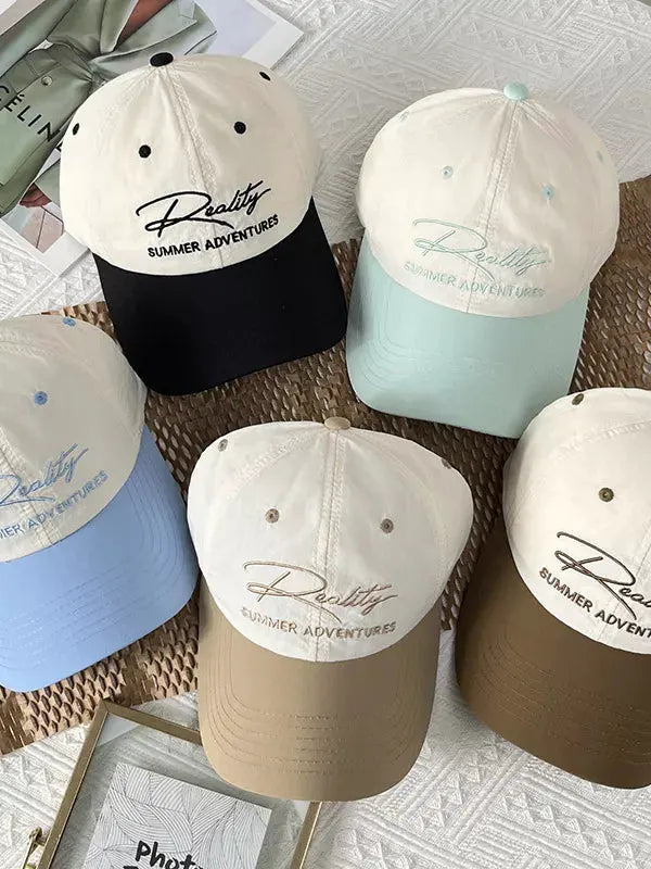 Letter Embroidered Adjustable Baseball Cap by Partner Label