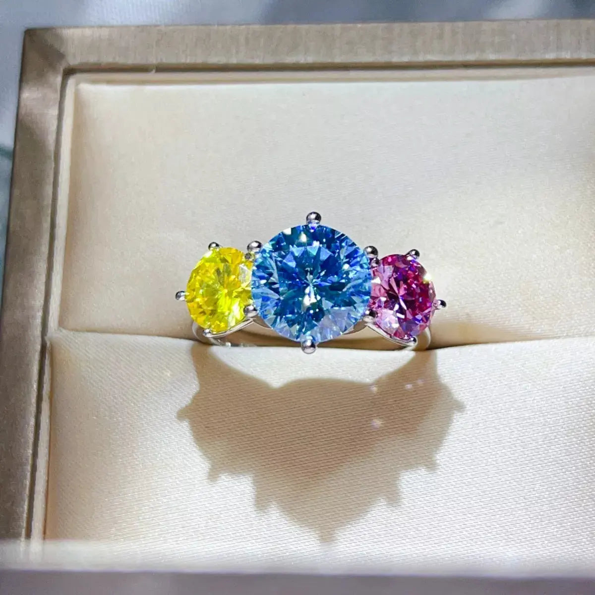 5 Carat Moissanite 925 Sterling Silver Ring by Partner Label