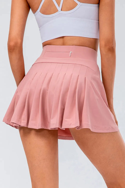 High Waist Pleated Active Skirt by Partner Label