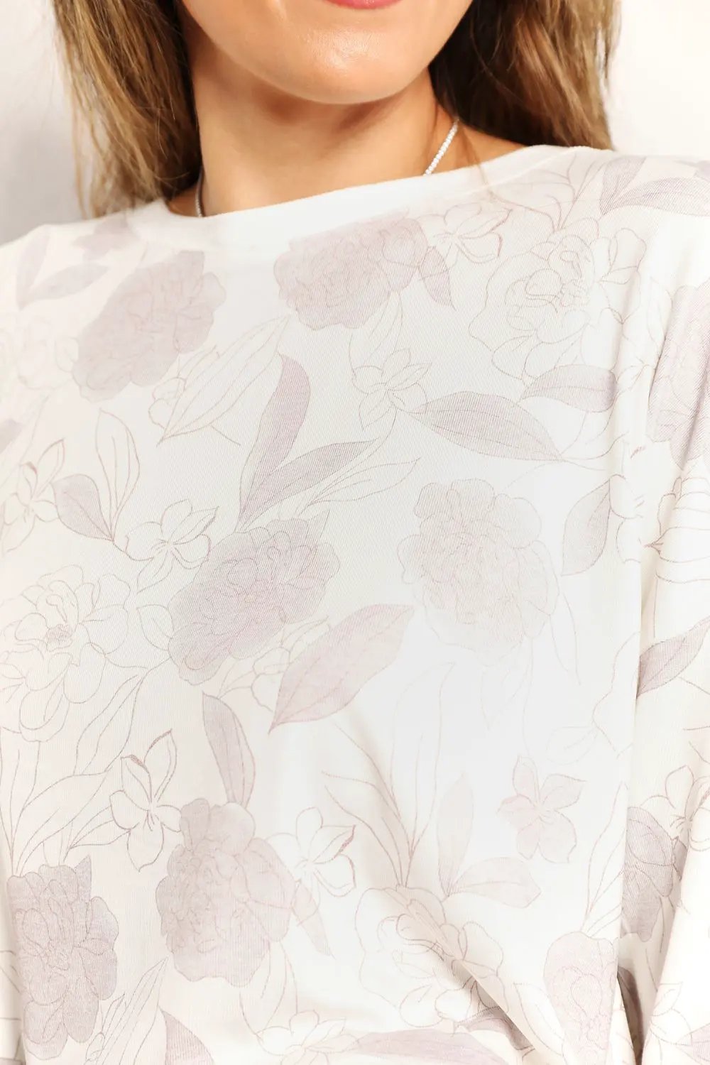 Double Take Floral Long Sleeve Top and Shorts Loungewear Set by Double Take