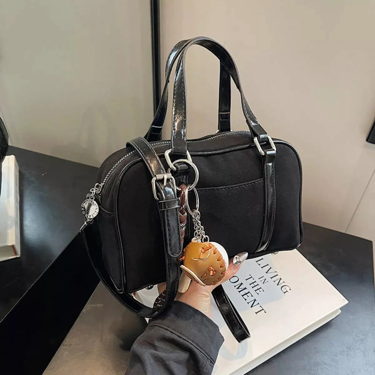Buckle Crossbody Bag with Charm by Partner Label