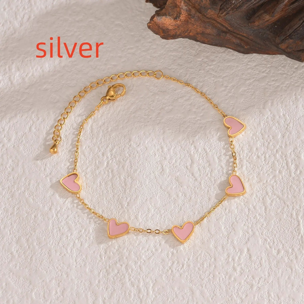 Ins Love Bracelet Stainless Steel Dripping Heart Bracelet Fashion Valentine's Day Jewelry Gift by Maiden-Art