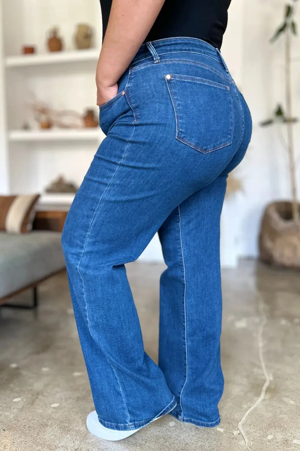 Judy Blue Full Size High Rise Straight Jeans by Judy Blue