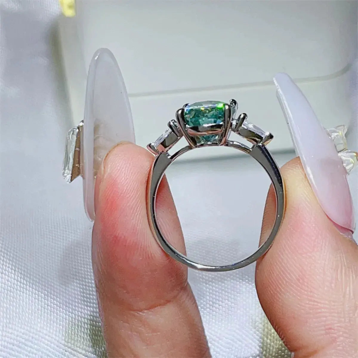3 Carat Moissanite 925 Sterling Silver Ring by Partner Label