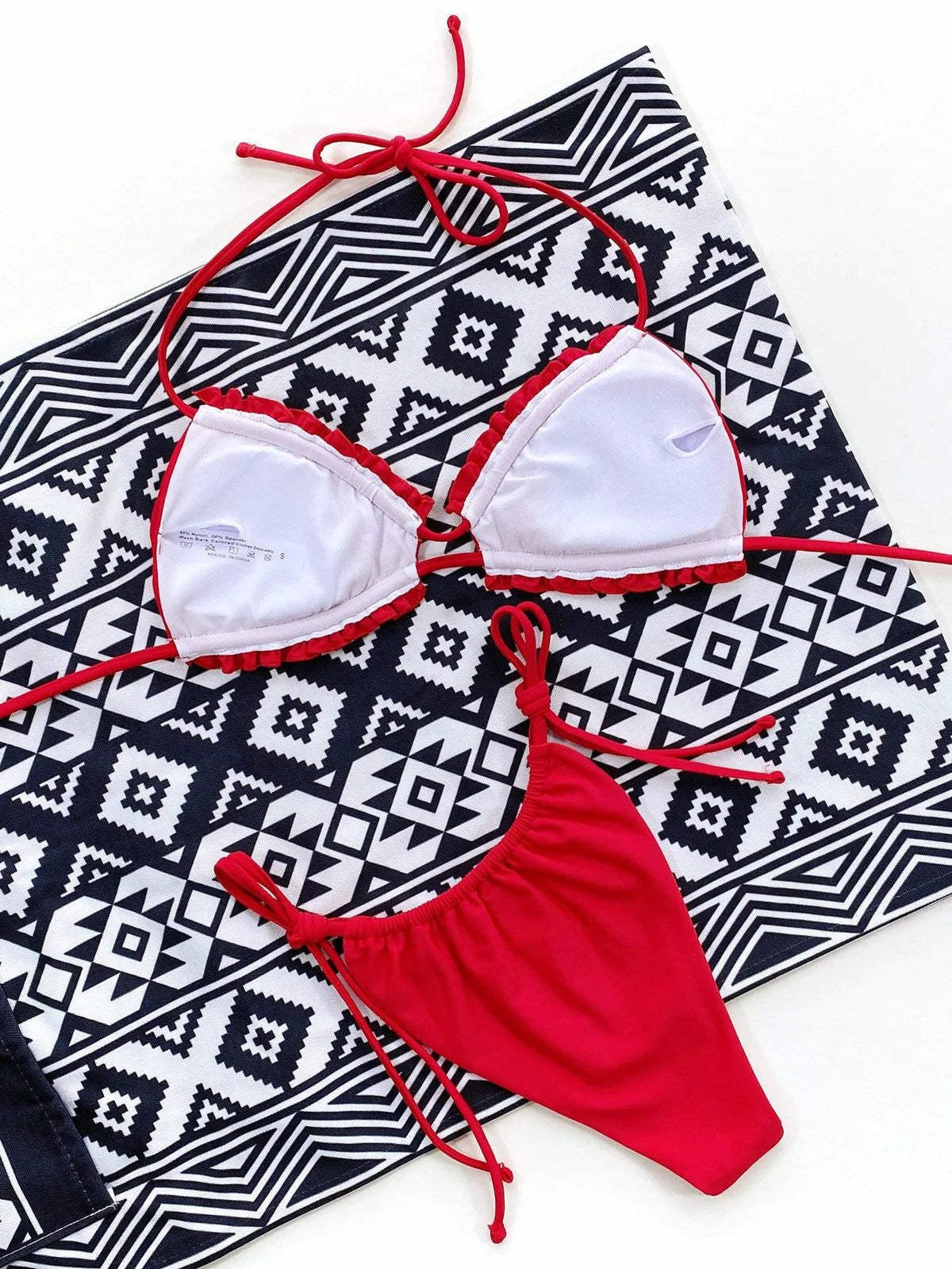 Frill Trill Halter Neck Bikini Set by Partner Label