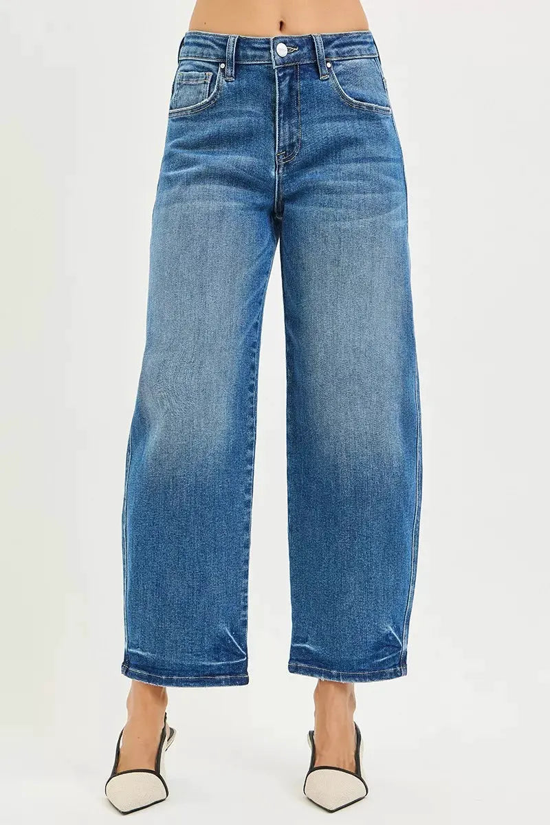 RISEN Slouchy Cropped Barrel Jeans by RISEN