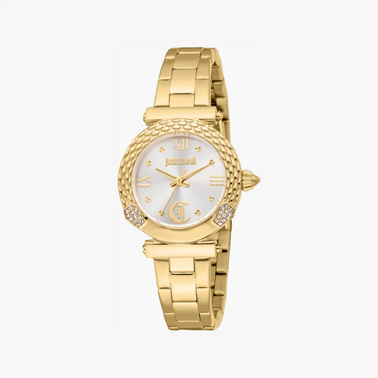 Just Cavalli Women's Gold Stainless Steel Watch, Silver Dial | Jc1l332m0055 by JUST CAVALLI