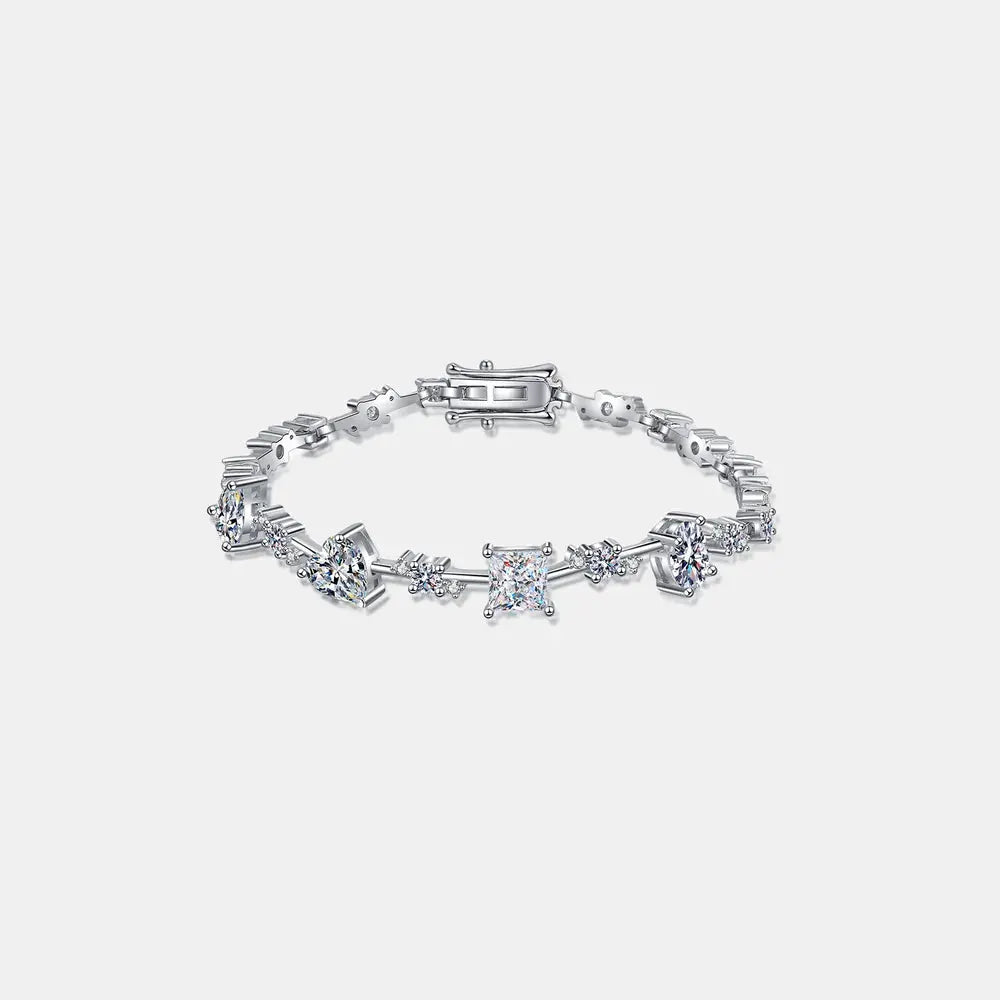 6.2 Carat Moissanite 925 Sterling Silver Bracelet by Partner Label