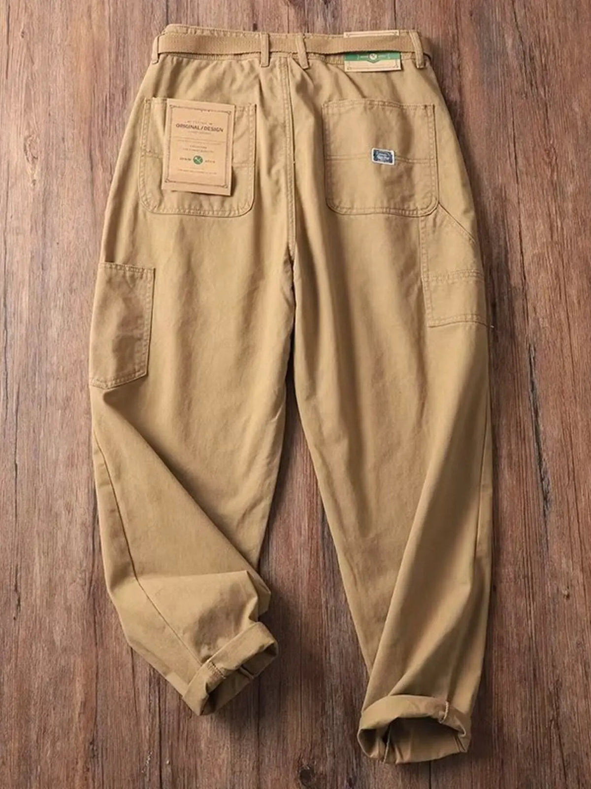 Men's Plus Size Loose Fit Pants with Pockets by Partner Label