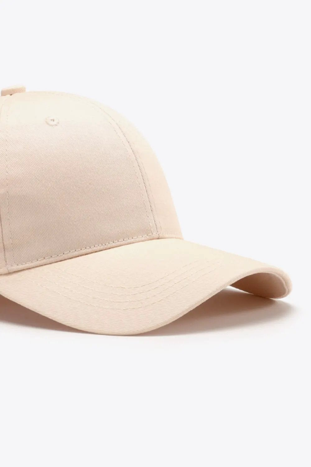 Plain Adjustable Cotton Baseball Cap by Partner Label