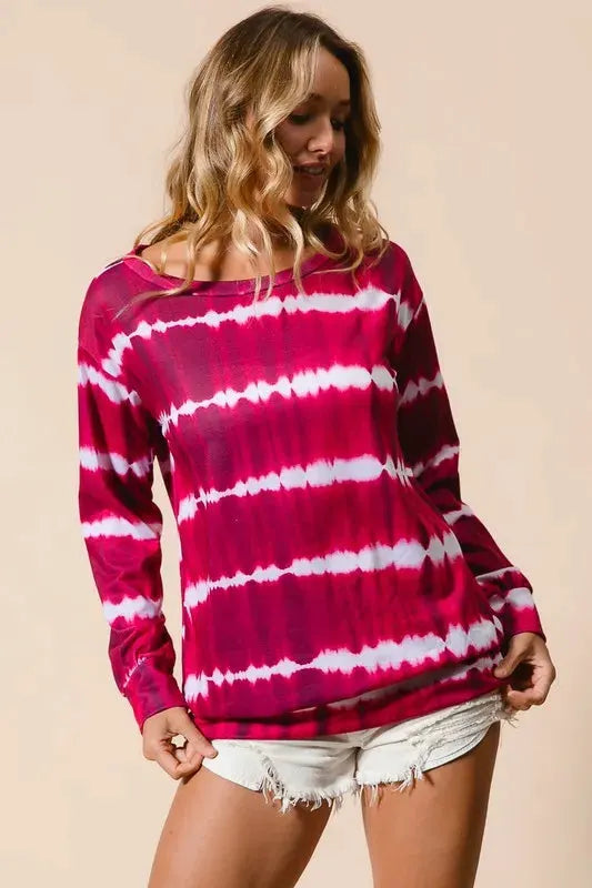 BiBi Tie Dye Print Terry Sweatshirt by BiBi