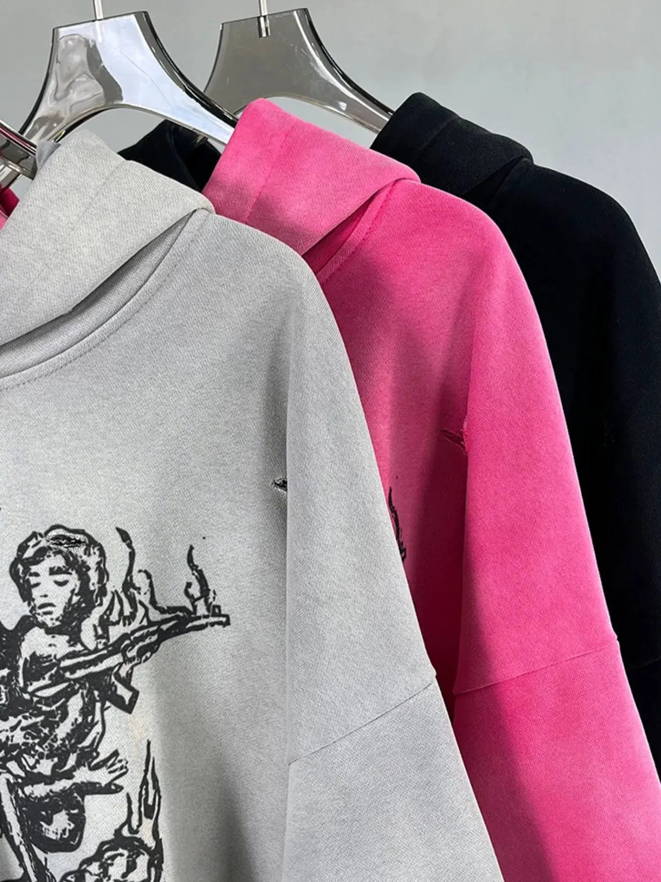 Men's Graphic Long Sleeve Hoodie by Trendsi