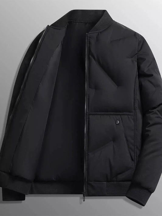 Men's Plus Size Lightweight Padded Bomber Jacket by Partner Label