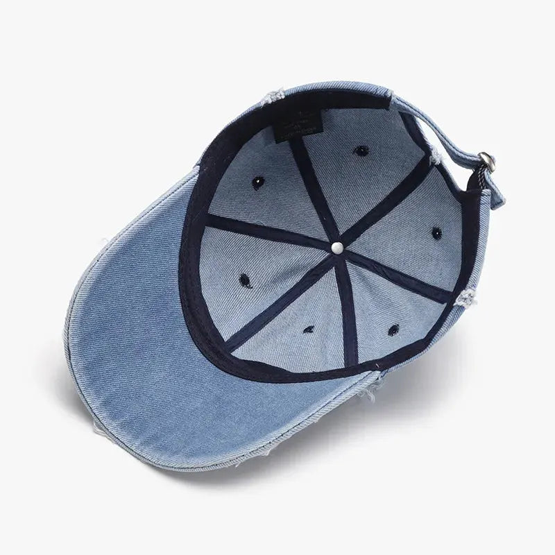 Raw Hem Cotton Baseball Cap by Partner Label