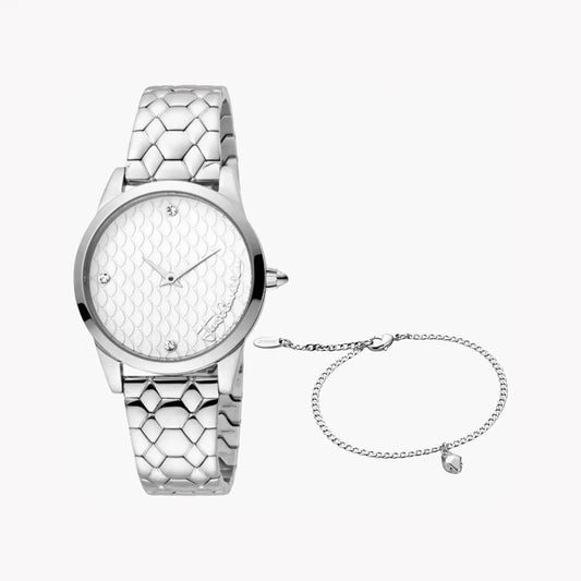 Just Cavalli Women's Silver Watch, Silver Dial | Jc1l087m0045 by JUST CAVALLI