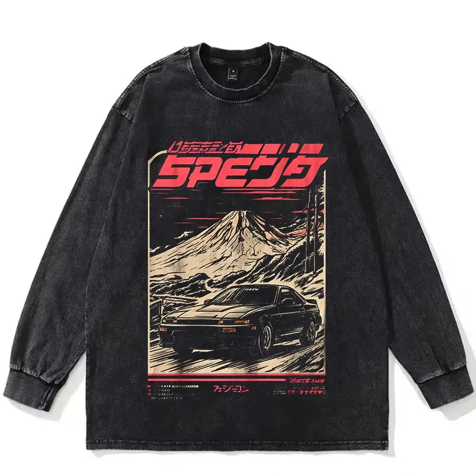 Mens Vintage Anime Graphic Tee Hip Hop Harajuku Streetwear by Vimost Shop