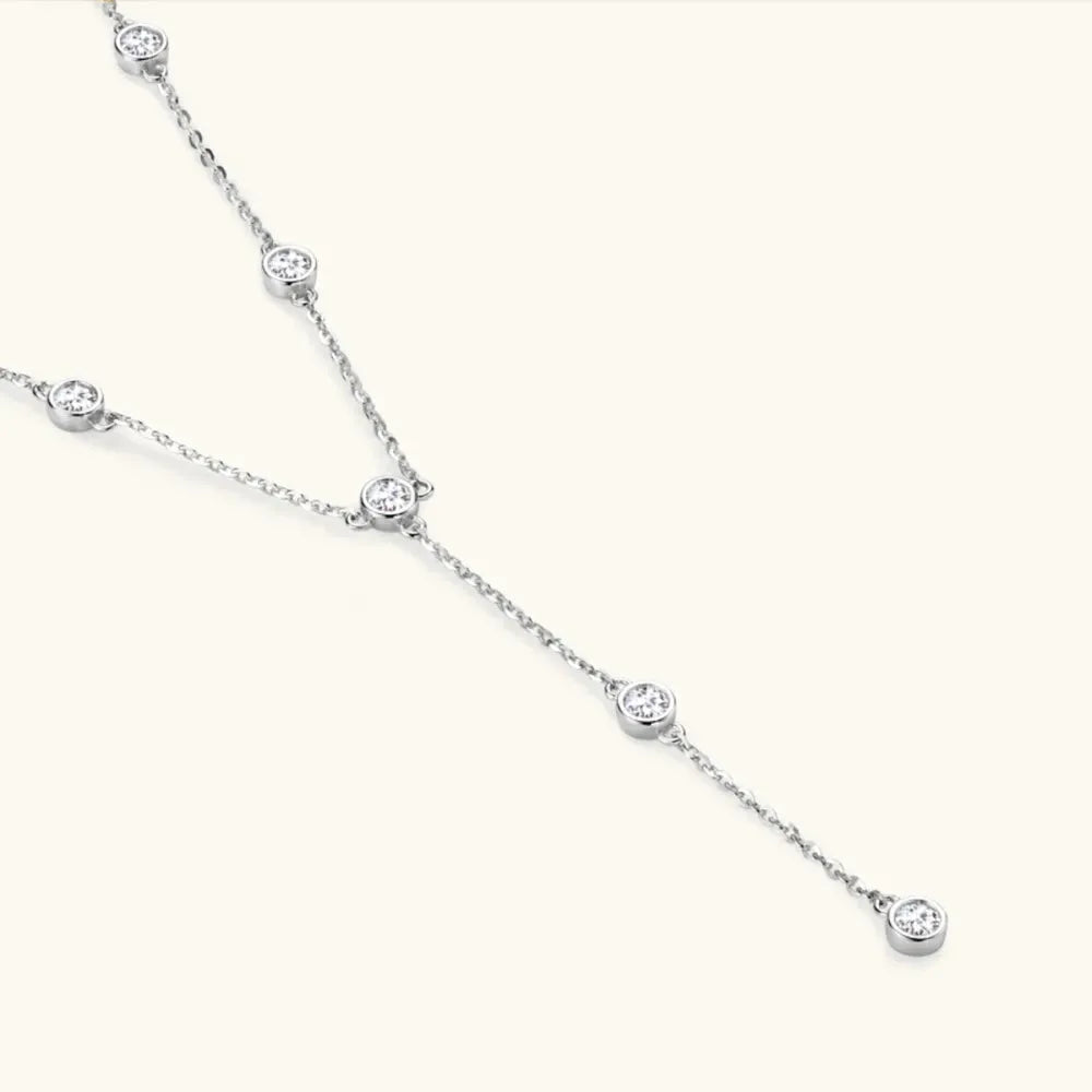 1.1 Carat Moissanite 925 Sterling Silver Necklace by Partner Labels