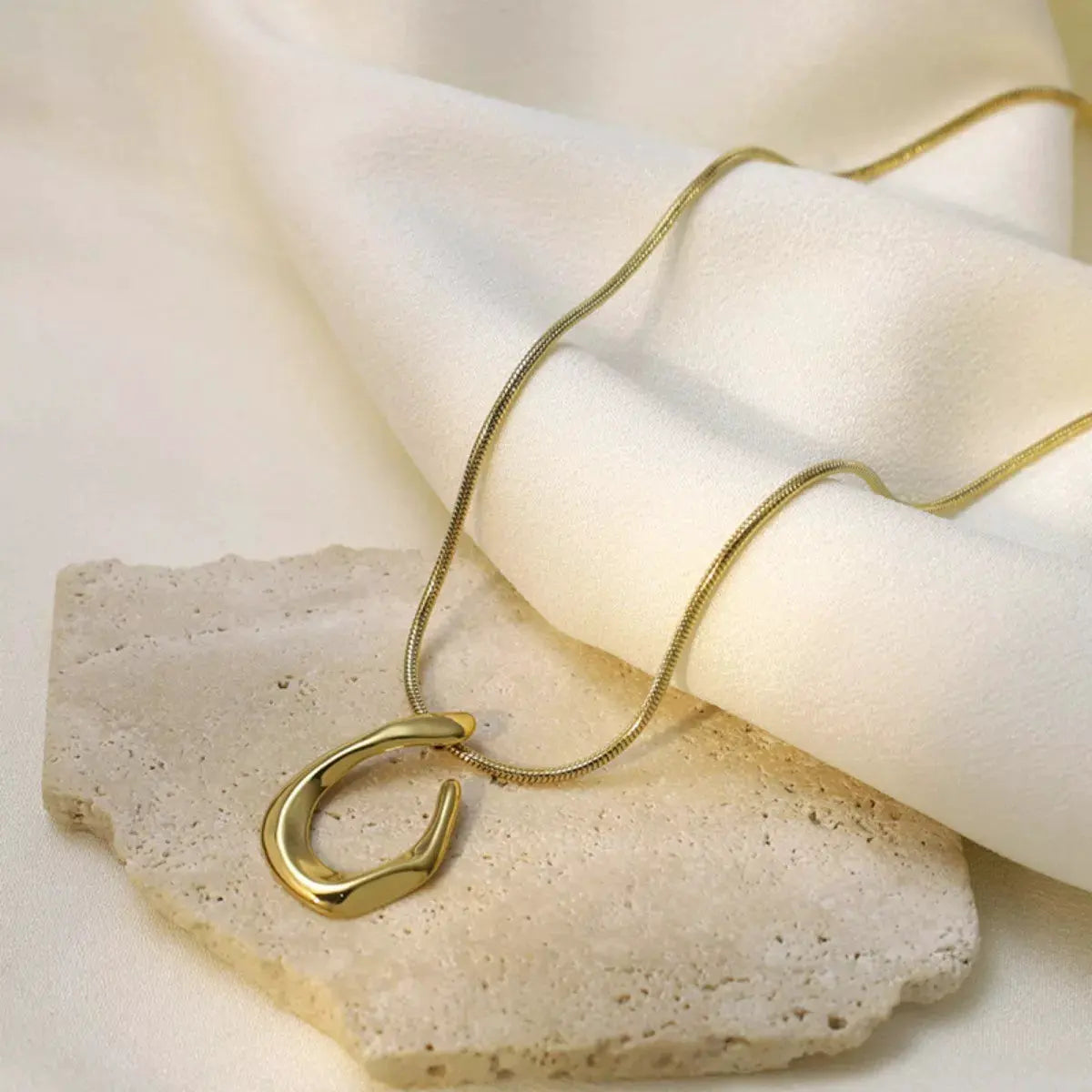18K Gold-Plated Geometric Necklace by Partner Label