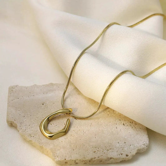 18K Gold-Plated Geometric Necklace by Partner Label