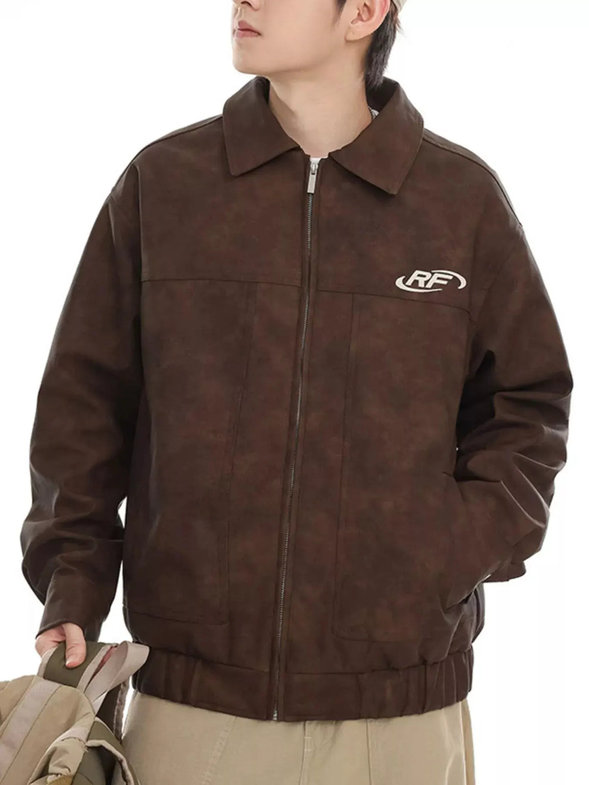 Men's Plus Size Wash Zip-Up Jacket by Partner Label