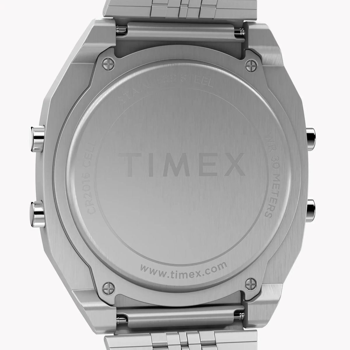 Timex Unisex Stainless Steel Black Lens Watch, Silver | T80 by TIMEX